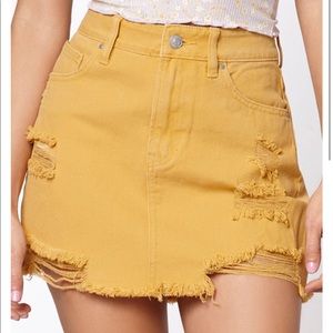 pacsun yellow skirt